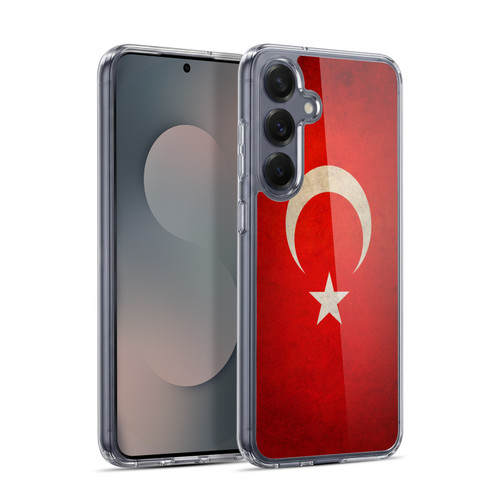 Head Case Designs Football Grunge Country Flags 1 Turkey Turkish Türkiye Türk Soft Gel Case for Samsung Galaxy S25+ & MagSafe