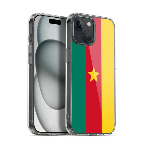 Head Case Designs Football World Flags Cameroon Cameroonian Cameroun Soft Gel Case for Apple iPhone 15 & MagSafe