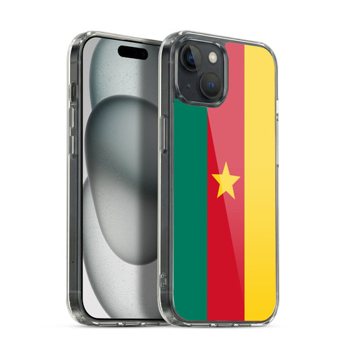 Head Case Designs Football World Flags Cameroon Cameroonian Cameroun Soft Gel Case for Apple iPhone 15 Plus & MagSafe