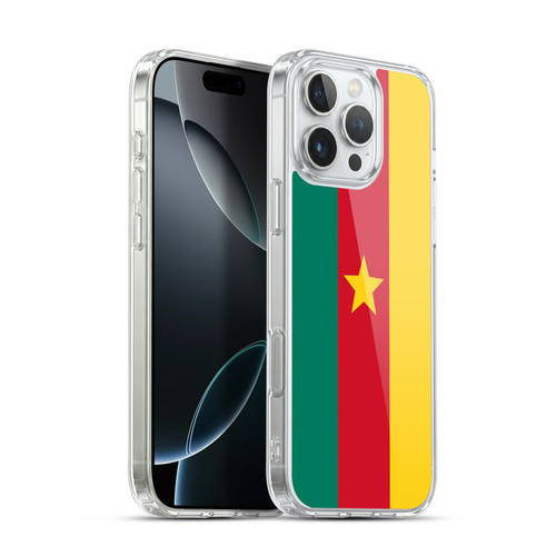Head Case Designs Football World Flags Cameroon Cameroonian Cameroun Soft Gel Case for Apple iPhone 16 Pro Max & MagSafe