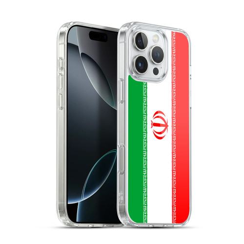 Head Case Designs Football World Flags Iran Iranian Soft Gel Case for Apple iPhone 16 Pro Max & MagSafe