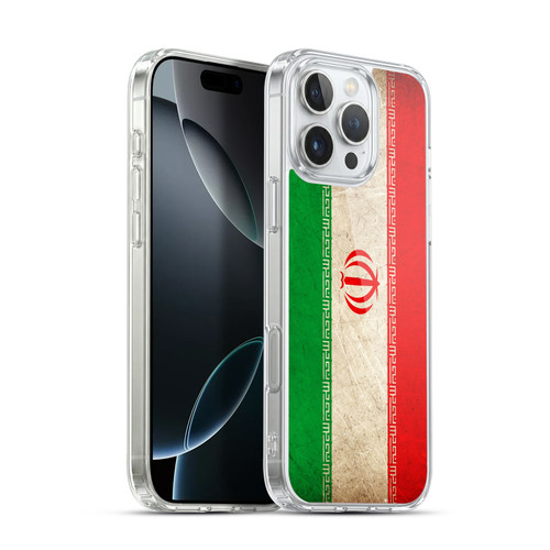 Head Case Designs Football World Flags Iran Iranian Vintage Soft Gel Case for Apple iPhone 16 Pro Max & MagSafe