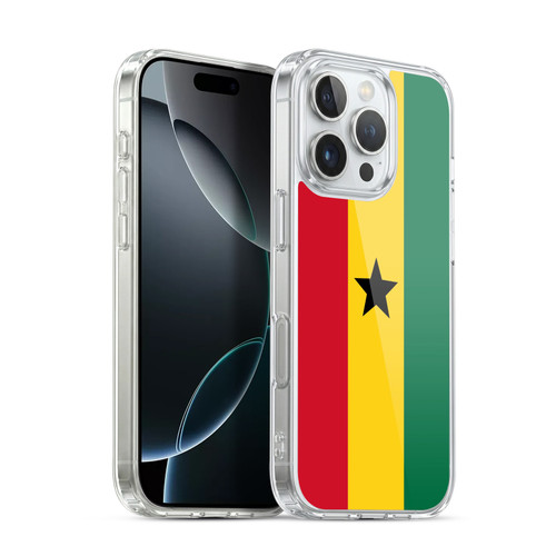 Head Case Designs Football World Flags Ghana Ghanaian Ghana Soft Gel Case for Apple iPhone 16 Pro & MagSafe