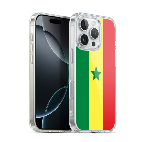 Head Case Designs Football World Flags Senegal Senegalese Sénégal Soft Gel Case for Apple iPhone 16 Pro & MagSafe