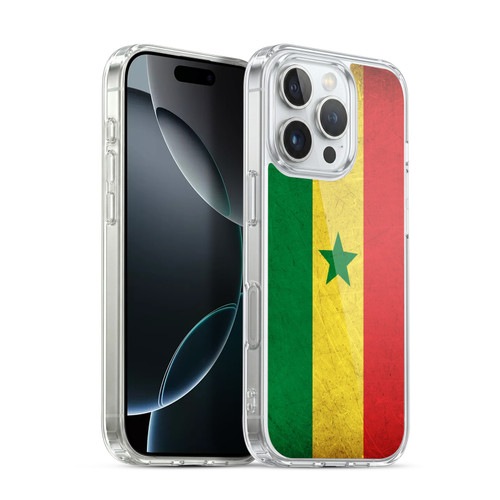 Head Case Designs Football World Flags Senegal Senegalese Vintage Soft Gel Case for Apple iPhone 16 Pro & MagSafe