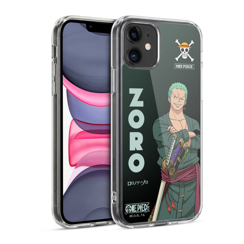 One Piece Graphic Art Roronoa Zoro Soft Gel Case for Apple iPhone 11