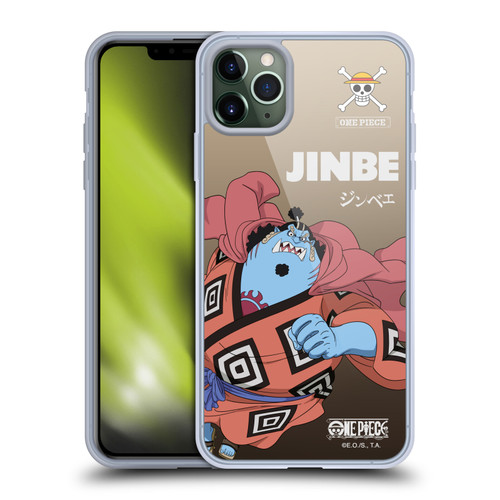 One Piece Graphic Art Jinbe Soft Gel Case for Apple iPhone 11 Pro Max