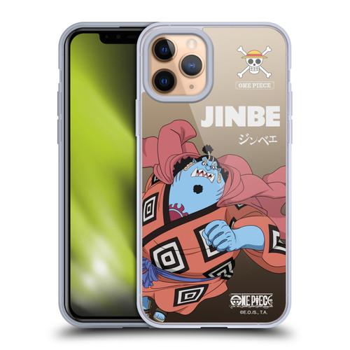 One Piece Graphic Art Jinbe Soft Gel Case for Apple iPhone 11 Pro
