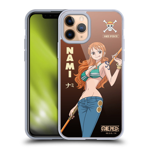 One Piece Graphic Art Nami Soft Gel Case for Apple iPhone 11 Pro