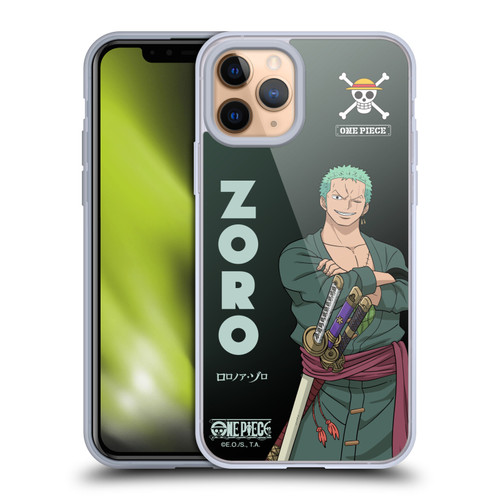 One Piece Graphic Art Roronoa Zoro Soft Gel Case for Apple iPhone 11 Pro