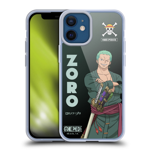 One Piece Graphic Art Roronoa Zoro Soft Gel Case for Apple iPhone 12 Mini