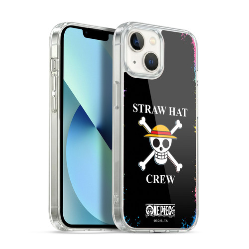 One Piece Graphic Art Colourful Crew Logo Soft Gel Case for Apple iPhone 13