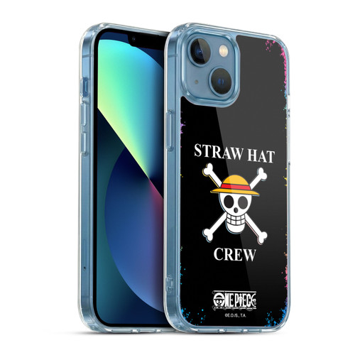 One Piece Graphic Art Colourful Crew Logo Soft Gel Case for Apple iPhone 13 Mini & MagSafe