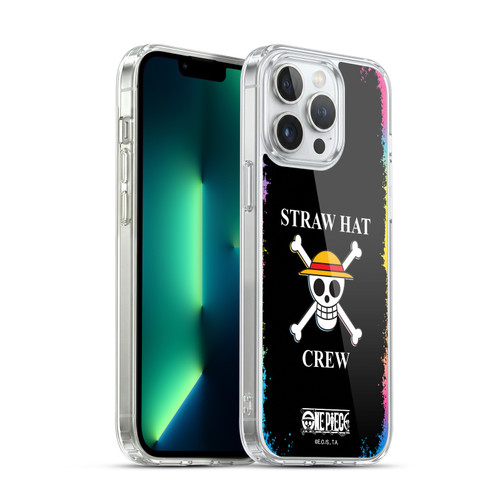 One Piece Graphic Art Colourful Crew Logo Soft Gel Case for Apple iPhone 13 Pro Max