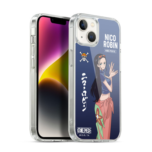 One Piece Graphic Art Nico Robin Soft Gel Case for Apple iPhone 14 Plus & MagSafe