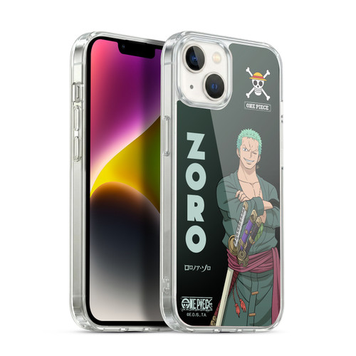 One Piece Graphic Art Roronoa Zoro Soft Gel Case for Apple iPhone 14 Plus