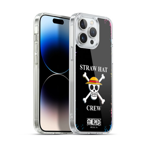 One Piece Graphic Art Colourful Crew Logo Soft Gel Case for Apple iPhone 14 Pro Max & MagSafe