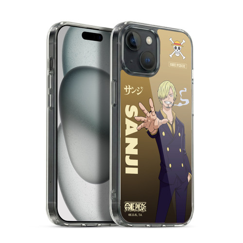 One Piece Graphic Art Sanji Soft Gel Case for Apple iPhone 15