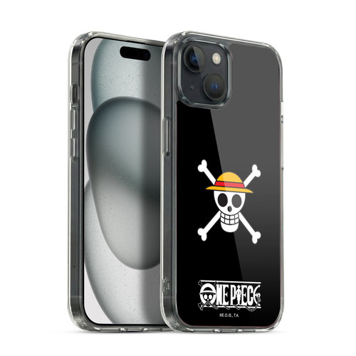 One Piece Graphic Art Classic Crew Logo Soft Gel Case for Apple iPhone 15 Plus