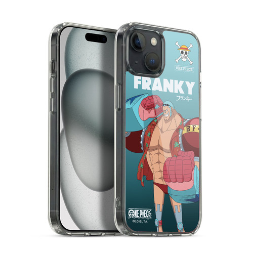 One Piece Graphic Art Franky Soft Gel Case for Apple iPhone 15 Plus & MagSafe