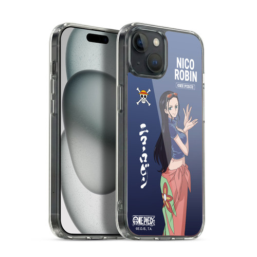 One Piece Graphic Art Nico Robin Soft Gel Case for Apple iPhone 15 Plus