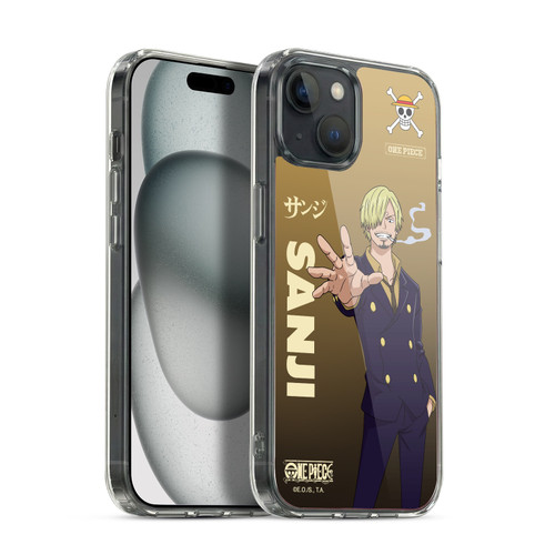 One Piece Graphic Art Sanji Soft Gel Case for Apple iPhone 15 Plus