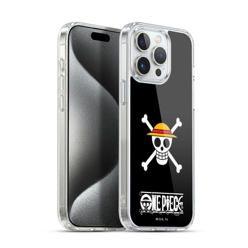 One Piece Graphic Art Classic Crew Logo Soft Gel Case for Apple iPhone 15 Pro Max & MagSafe