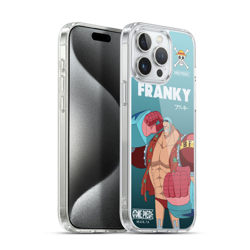 One Piece Graphic Art Franky Soft Gel Case for Apple iPhone 15 Pro Max & MagSafe