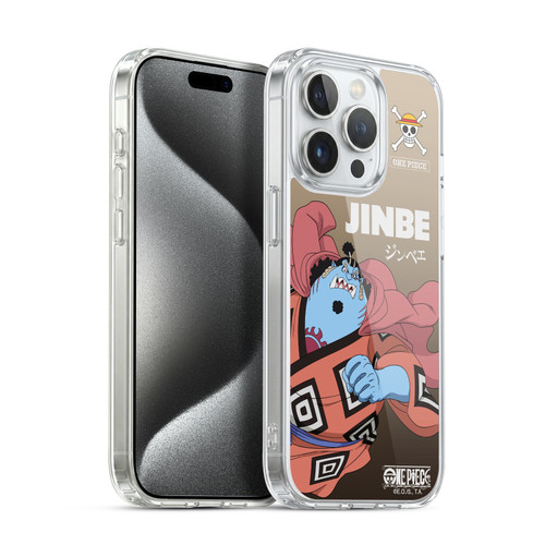 One Piece Graphic Art Jinbe Soft Gel Case for Apple iPhone 15 Pro & MagSafe