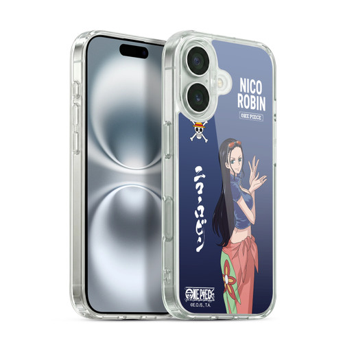 One Piece Graphic Art Nico Robin Soft Gel Case for Apple iPhone 16