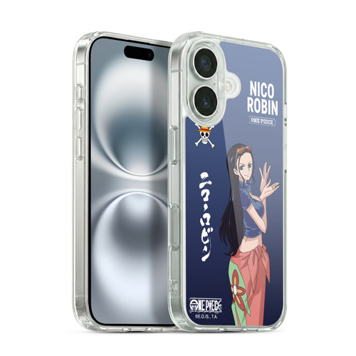One Piece Graphic Art Nico Robin Soft Gel Case for Apple iPhone 16 & MagSafe