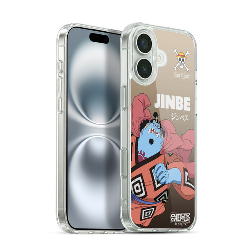 One Piece Graphic Art Jinbe Soft Gel Case for Apple iPhone 16 Plus & MagSafe