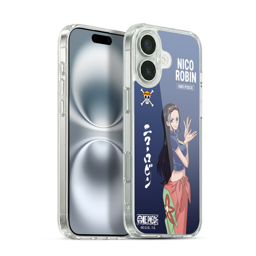 One Piece Graphic Art Nico Robin Soft Gel Case for Apple iPhone 16 Plus & MagSafe