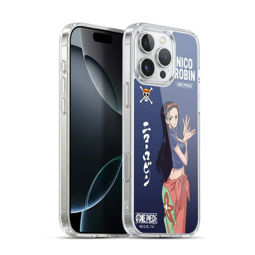 One Piece Graphic Art Nico Robin Soft Gel Case for Apple iPhone 16 Pro Max & MagSafe