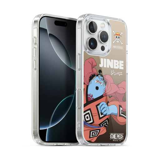 One Piece Graphic Art Jinbe Soft Gel Case for Apple iPhone 16 Pro & MagSafe