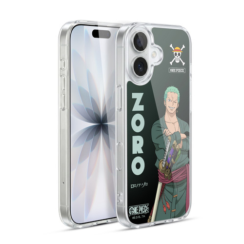 One Piece Graphic Art Roronoa Zoro Soft Gel Case for Apple iPhone 17