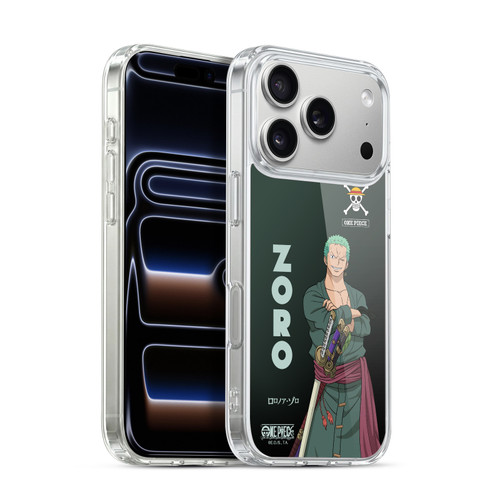 One Piece Graphic Art Roronoa Zoro Soft Gel Case for Apple iPhone 17 Pro