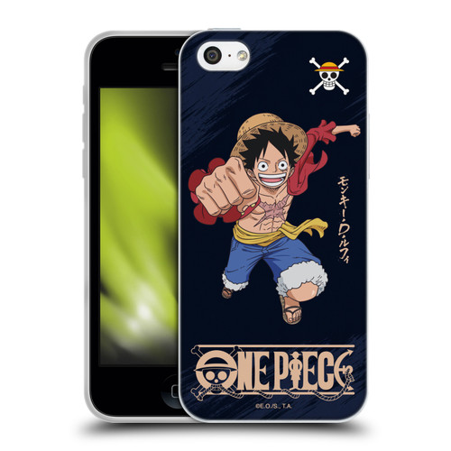 One Piece Graphic Art Luffy Soft Gel Case for Apple iPhone 5c