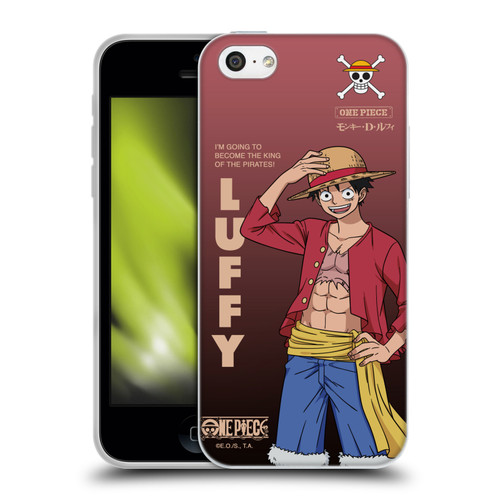 One Piece Graphic Art Monkey D. Luffy Soft Gel Case for Apple iPhone 5c