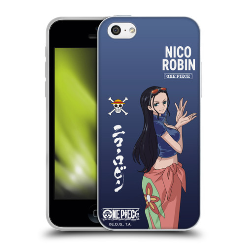 One Piece Graphic Art Nico Robin Soft Gel Case for Apple iPhone 5c