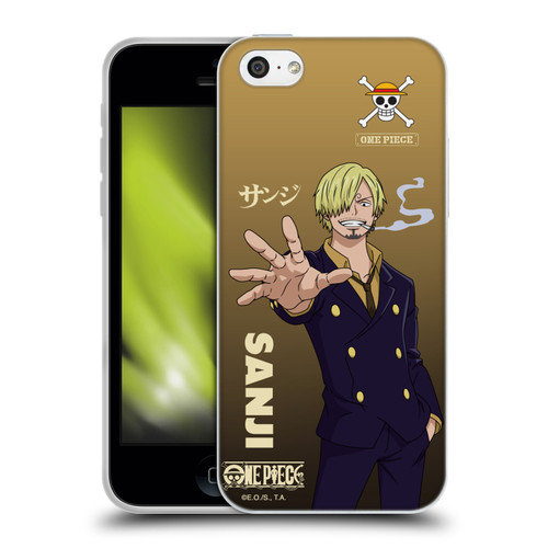 One Piece Graphic Art Sanji Soft Gel Case for Apple iPhone 5c