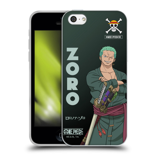 One Piece Graphic Art Roronoa Zoro Soft Gel Case for Apple iPhone 5c