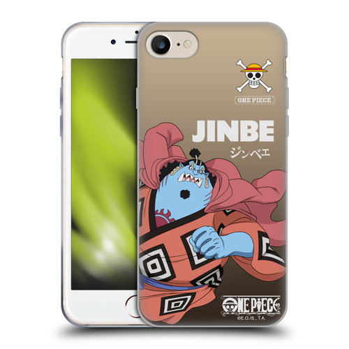 One Piece Graphic Art Jinbe Soft Gel Case for Apple iPhone 7 / 8 / SE 2020 & 2022