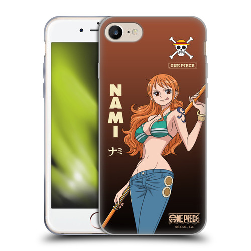 One Piece Graphic Art Nami Soft Gel Case for Apple iPhone 7 / 8 / SE 2020 & 2022