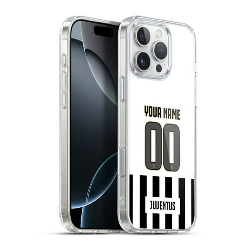 Custom Customised Personalised Juventus Football Club 2026/27 Kit Home Soft Gel Case for Apple iPhone 16 Pro Max & MagSafe