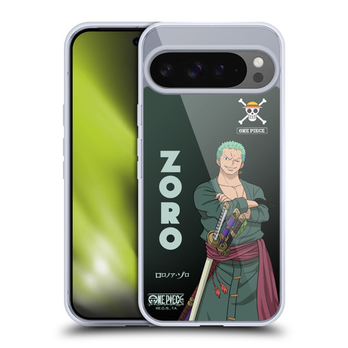 One Piece Graphic Art Roronoa Zoro Soft Gel Case for Google Pixel 9 Pro XL