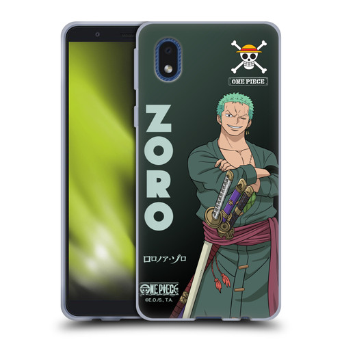 One Piece Graphic Art Roronoa Zoro Soft Gel Case for Samsung Galaxy A01 Core (2020)