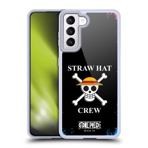 One Piece Graphic Art Colourful Crew Logo Soft Gel Case for Samsung Galaxy S21 5G