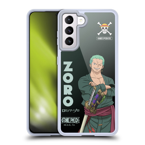One Piece Graphic Art Roronoa Zoro Soft Gel Case for Samsung Galaxy S21 5G