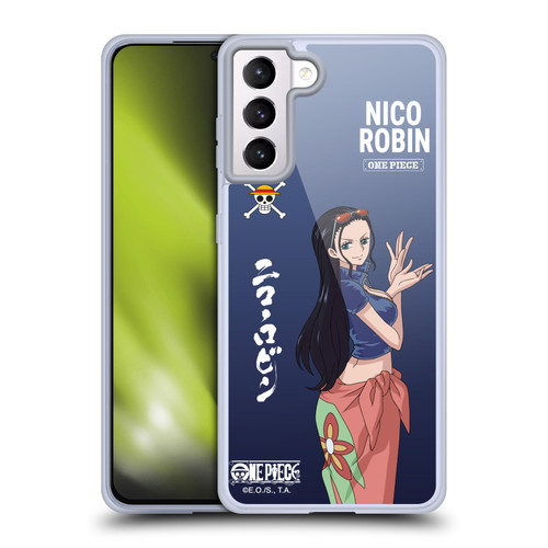 One Piece Graphic Art Nico Robin Soft Gel Case for Samsung Galaxy S21+ 5G